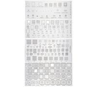hero-s 4 Pcs Universale BGA Reballing Stencil Kit per Dispositivi Manutenzione Computer Telefono Riparazione Negozio Portatile Saldatura Template