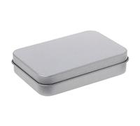 hero-s Piccola scatola di immagazzinaggio in metallo argentato per organizzatore di casse per monete Caramelle scatole rettangolari vuote con cerniera in metallo piccole scatole di immagazzinaggio in