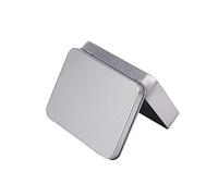 Hero-S Scatola di stoccaggio piccola argentata per organizzatore di scatole di monete Caramello scatole rettangolari vuote con cerniere in metallo