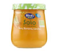 Hero Solo Omogeneizzato di Pera Banana e Carota 100 % BIO 6 vasetti da 120g