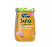 Hero Solo Omogeneizzato di Zucca, Lenticchie e Tacchino 100 % BIO 6 vasetti da 190 g