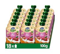 Hero Solo Pouch Yogurt Mela e Fragola, Bimbi 6+ Mesi, 18x100g