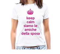 Hero Tee T-Shirt Addio al Nubilato Keep Calm Siamo Le Amiche della Sposa - Maglia Donna