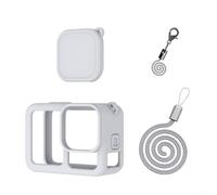 Hero13 - Custodia in silicone specifica per uso esterno resistente agli agenti atmosferici, con passante per cordino e guarnizione per copriobiettivo, colore grigio