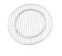 HeRo24 Griglia in acciaio inox Ø 44,5 cm con apertura centrale da 30 cm, compatibile con inserti in ghisa e griglia per pollo, robusta griglia in acciaio inox per barbecue a carbonella e griglie a