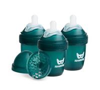 Herobility Double Anti-Colic Baby Bottles - 5 fl oz/140 ml - Confezione da 3 - Verde scuro
