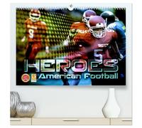 HEROES - American Football (hochwertiger Premium Wandkalender 2026 DIN A2 quer), Kunstdruck in Hochglanz: Fantastische Bildkompositionen dynamischer Actionszenen vom Football Field