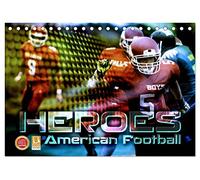 HEROES - American Football (Tischkalender 2026 DIN A5 quer), CALVENDO Monatskalender: Fantastische Bildkompositionen dynamischer Actionszenen vom Football Field