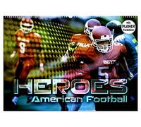 HEROES - American Football (Wandkalender 2026 DIN A2 quer), CALVENDO Monatskalender: Fantastische Bildkompositionen dynamischer Actionszenen vom Football Field