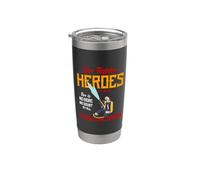 Heroes Are Born Tough Like Daddy Proud Firefighters For Dad Bicchiere termico in acciaio inox doppia parete