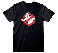 Heroes Inc Ghostbusters - Maglietta con Logo Classico, Colore: Nero, Nero, M