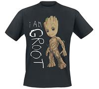 Heroes Inc. Unisex Guardians of The Galaxy I Am Groot T-Shirt (Pack of 1) M Blac