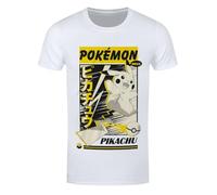 Heroes Inc. Pokemon Pikachu Lightning Katakana - Maglietta bianca da uomo