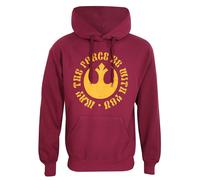 Star Wars Felpa Con Cappuccio Unisex Star Wars May The Force Be With You Bordeau