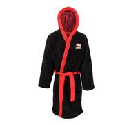 Heroes INC Vestaglia in pile nera con logo Marvel Comics, per adulti, taglie S - X L, Nero , S/M