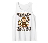 Heroes Make Your Coffee Lover Barista Latte Brewing Canotta