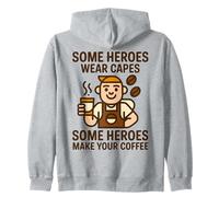 Heroes Make Your Coffee Lover Barista Latte Brewing Felpa con Cappuccio