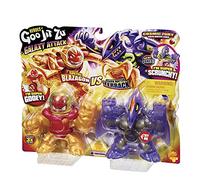 Heroes of Goo Jit Zu BANDAI Galaxy Attack Action Figure Pack 2 Sun Fire Blazagon vs Dark Matter Terrack - CO41169 Multicolore - Figure elastiche che si allungano e si attorcigliano per l'azione!