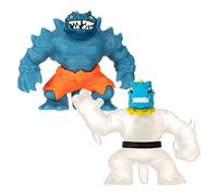 Heroes of Goo Jit Zu Glow Shifters Versus Pack, Ultraglow Tyro VS Shadowclaw Rock Jaw. Due esclusivi giocattoli elastici e morbidi riempiti di gomo.