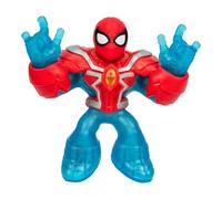 Heroes of Goo Jit Zu Marvel Infinity Armor Spider-Man, action figure elastica, super elastica con imbottitura in gel metallico morbido