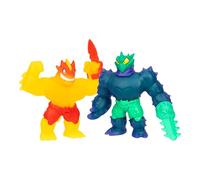 Heroes of Goo Jit Zu Pacchetto Meteor Madness Versus Pack, Flame Blazagon contro Cacticus in The Ultimate Showdown, con le armi del guanto di sfida da battaglia meteorica, allungano i loro corpi 3