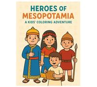 Heroes of Mesopotamia: A Kids’ Coloring Adventure Ancient Civilizations Coloring Series - Book 1 50 Fun and Friendly Characters to Color