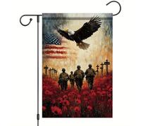 Heroes Veterans Bandiera Resistente Alle Intemperie Bandiere Colore Vivido Flag Per Interno Esterno Prato 30X45Cm