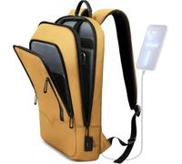 HEROIC KNIGHT Zaino per Laptop da 15.6 Pollici iPad Notebook per Uomo Donna | Zaino Computer con Porta USB Impermeabile Ultraleggero Lavoro Uffico Università Scuola Viaggio Business (11L Giallo)