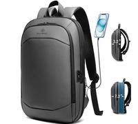 HEROIC KNIGHT Zaino Porta PC Uomo Donna, Leggero Sottile ed Espandibile Grand per Laptop Impermeabile per Computer Portatile 17 Pollici per Uffico Università Scuola Viaggio Business (25L Gris Oscuro)