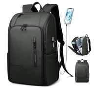 HEROIC KNIGHT Zaino Uomo Elegante per Laptop da 16 pollici con Porta USB Bagaglio a Mano Zaino Porta pc Impermeabile Grande Capacità Antifurto per Business Lavoro Viaggi Università-Verde
