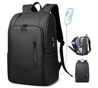 HEROIC KNIGHT Zaino Uomo Elegante per Laptop da 16 pollici con Porta USB Bagaglio a Mano Zaino Porta pc Impermeabile Grande Capacità Antifurto per Business Lavoro Viaggi Università-Nero