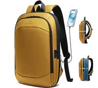 HEROIC KNIGHT Zaino Uomo Zaino per Laptop Computer PC Portatili da 15.6 Pollici con Porta USB Impermeabile Ultraleggero Lavoro Uffico Università Scuola Viaggio Business (Arancia)