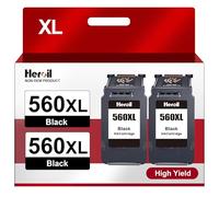 Heroil PG-560 PG-560XL Nero Cartucce d'inchiostro Sostituzione per Canon 560 XL PG560 PG-560 PG560XL per Pixma TS5350 TS5351 TS5352 TS 5350 TS 5351 TS 5352 TS7450 TS7451 (560XL Nero)
