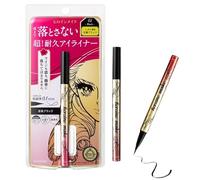HEROINE MAKE KISSME Eyeliner impermeabile per colori intensi e punta ultra fine da 0,1 mm, penna eyeliner liquido con siero di bellezza biologico, eyeliner cat eye per linee drammatiche di lunga