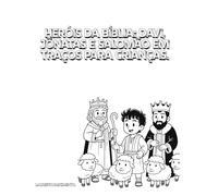 Heróis da Bíblia: Davi, Jonatas e Salomão em Traços para Crianças