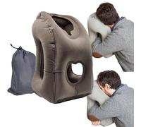 Heromask BetterSleep: Cuscino da Viaggio - Dormi In Avanti su Aereo, Bus e Treno! Cuscino Gonfiabile da Viaggio per Dormire Comodamente Durante i Voli Lunghi | Travel Pillow (Grigio)