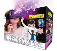 Heromask Visore VR Bambini 5-12 Anni · Giochi Matematica Realtà Virtuale | Impara tabelline e calcolo mentale giocando in VR. Compatibile iPhone/Android. Idea regalo originale bambini
