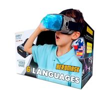 Heromask: Visore 3D Bimbo + Giochi Educativi Inglese, Spagnolo... [ Regali Originali ] - Giocattoli Bambino 5 6 7 8 9 10 11 12 Anni - VR Occhiali Realtà Virtuale