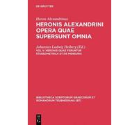 Heron Alexandrinus Opera Quae Supersunt Omnia, vol. V (Copertina rigida)