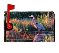 Heron - Coperture magnetiche per cassette postali, motivo erba vivace e verde estate, decorazione per esterni, 45,7 x 53,3 cm
