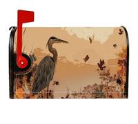 Heron - Coperture magnetiche per cassette postali, rustiche naturali, foglie e nuvole autunnali, copertura stagionale per la decorazione del prato, 53 x 64 cm
