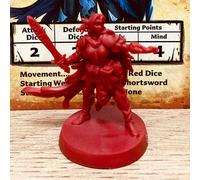 Heroquest 2021 Femminile Elf Eroe + Scheda Hasbro Avalon Hill D&d Warhammer