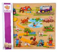 HEROS - Simba 100005454 - Eichhorn, Steckpuzzle, Multicolore, 40 x 35 cm, Modelli Assortiti