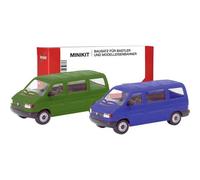 Herpa 012805-002 H0 Auto modello Volkswagen Bus T4, verde oliva e blu oltremar