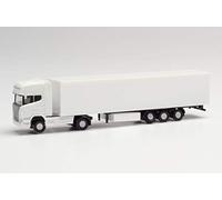 Herpa 013802 Minikit Scania R TL box semitrailer, bianco in miniatura per il collezionismo artigianale colore bianco, in miniatura, per bricolage, collezione e regalo, 013802