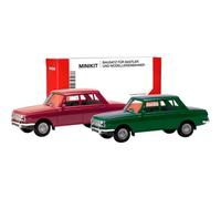 Herpa 013918-002 H0 Auto modello Wartburg 353 66, rosso carminio e verde atlan