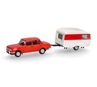 HERPA 028585 Scala HO Wartburg 353 '82 Limousine con roulotte