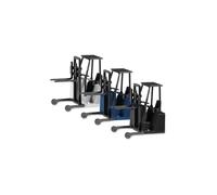 herpa accessorio carrello elevatore trasportabile bianco, blu e nero in scala 1:87, modello in miniatura, plastica