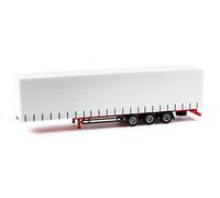 herpa 075664-Rimorchio a Letto Basso con Tenda, Colore Bianco, Medium, 075664