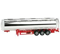 herpa 076180-Rimorchio cisterna per Alimenti, Modello in Miniatura, Cromato, Small, 076180